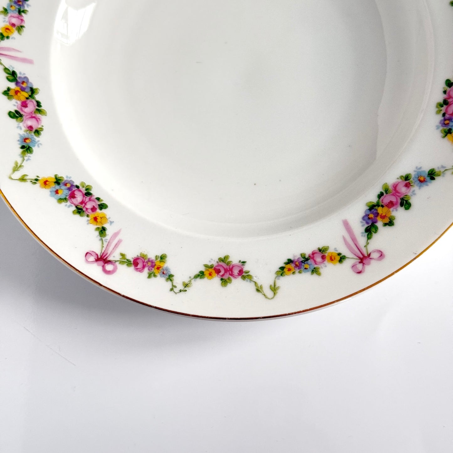 EPIAG Pirkenhammer Soup Plate | Ribbon & Floral Garland Motif | Early 20th-Century