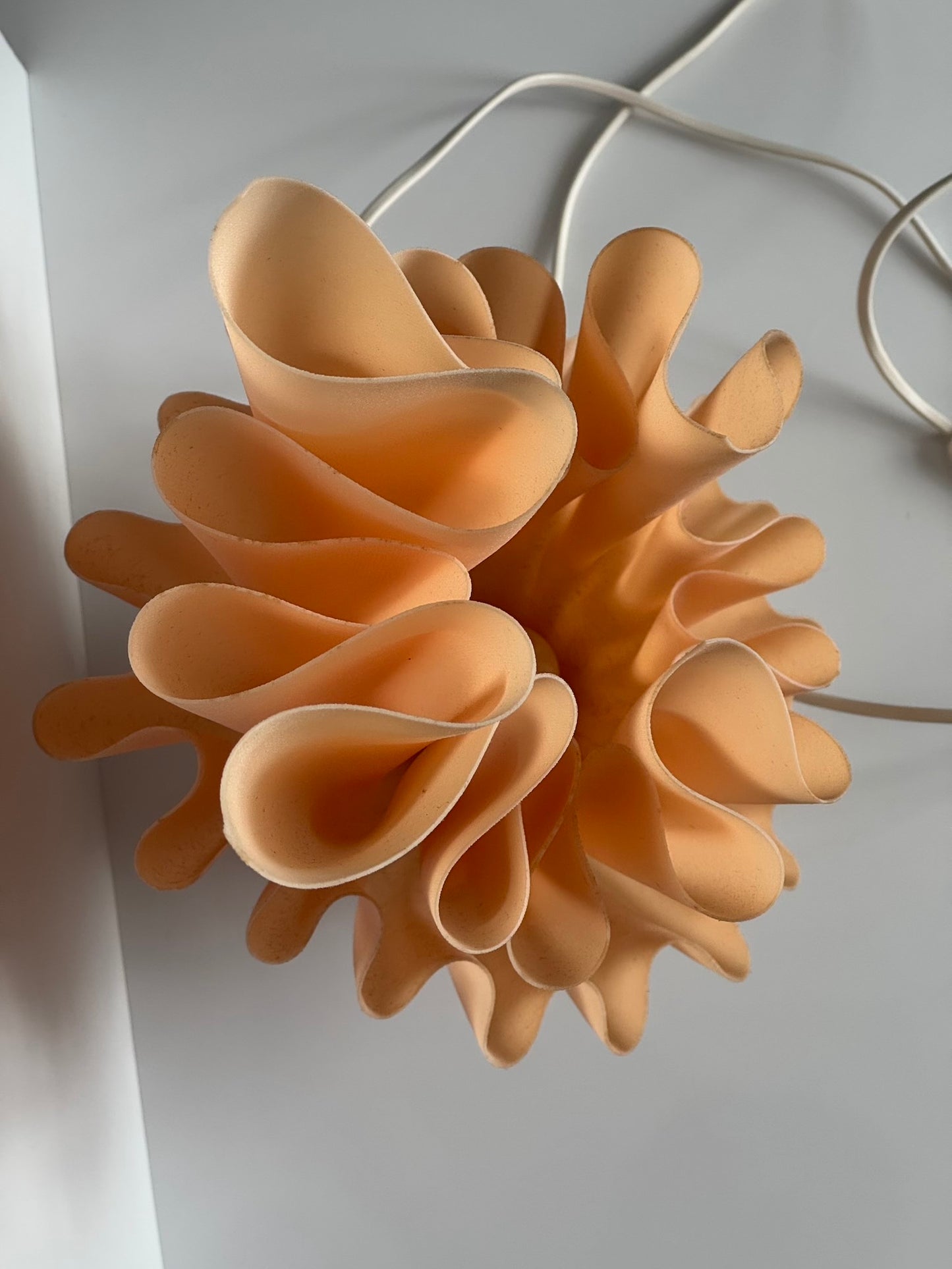 Georgia Jacob “Corolle” Lamp | Sculptural Resin & Marble Base | France, 1970s