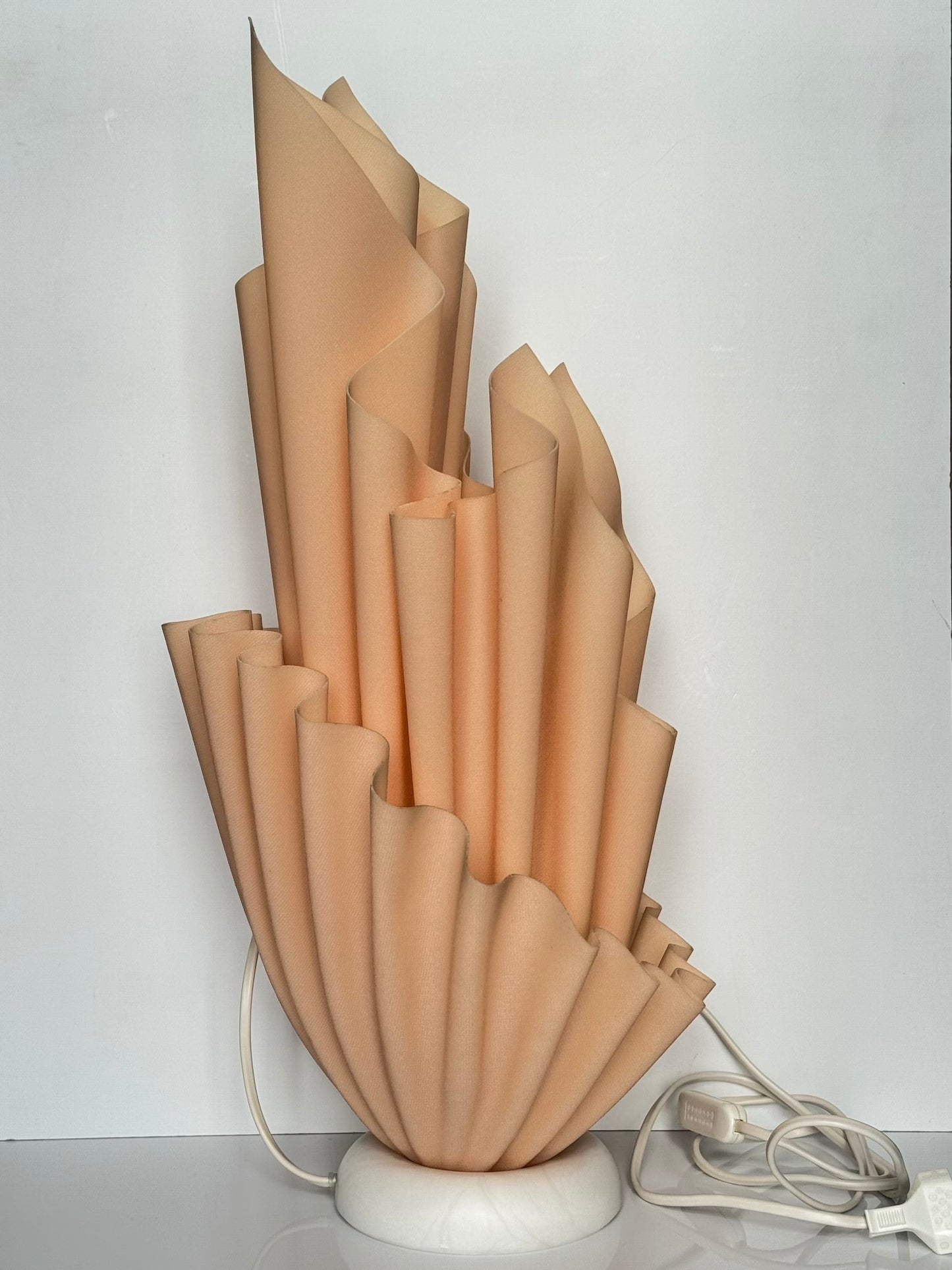 Georgia Jacob “Corolle” Lamp | Sculptural Resin & Marble Base | France, 1970s
