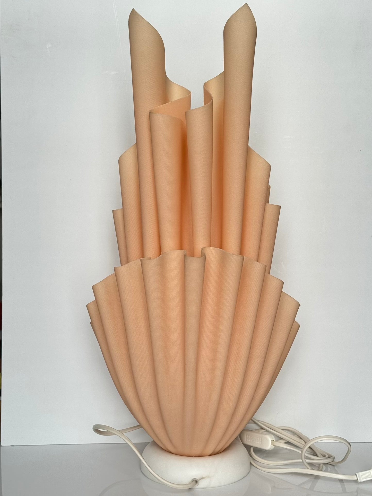 Georgia Jacob “Corolle” Lamp | Sculptural Resin & Marble Base | France, 1970s