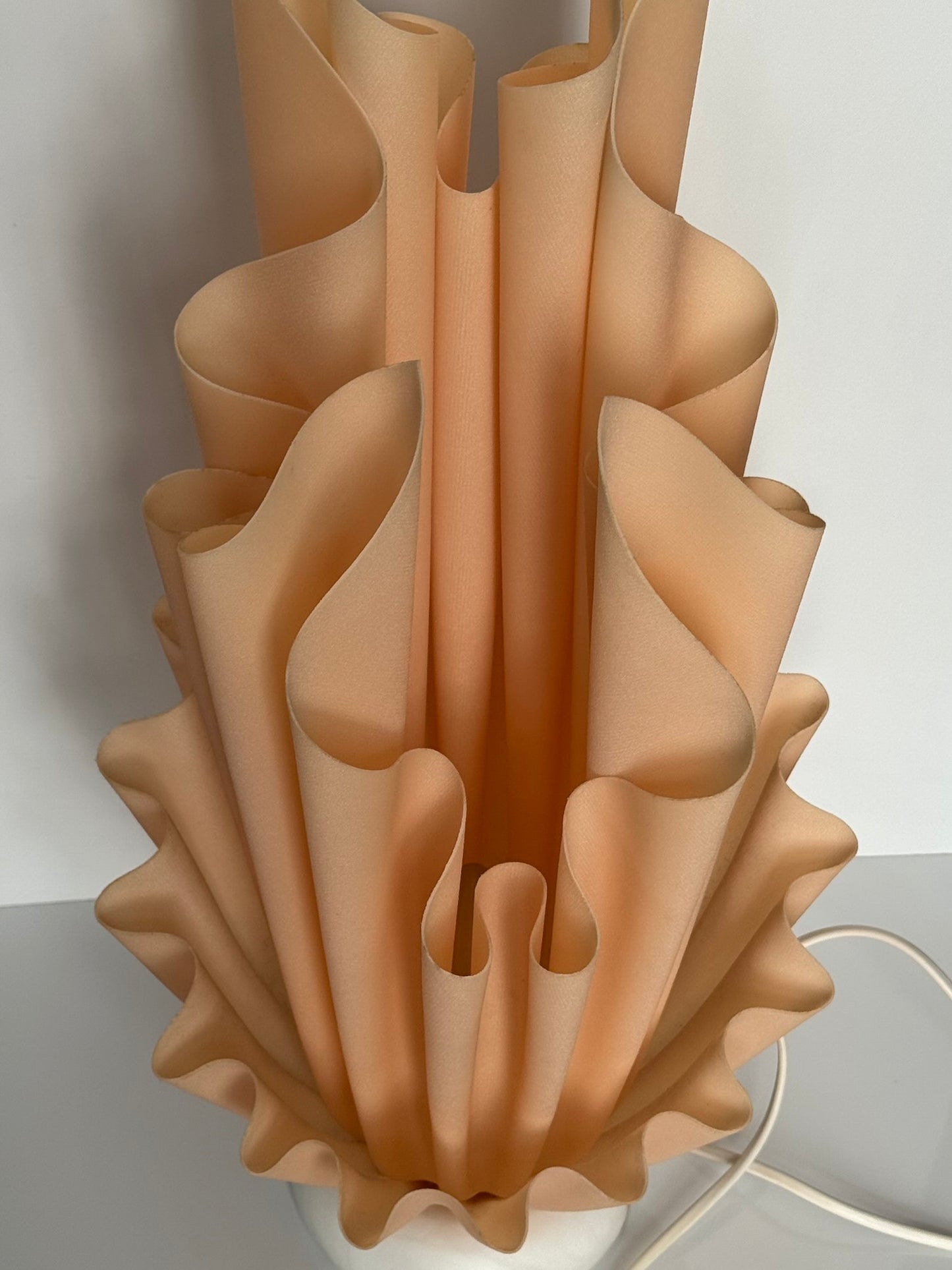 Georgia Jacob “Corolle” Lamp | Sculptural Resin & Marble Base | France, 1970s