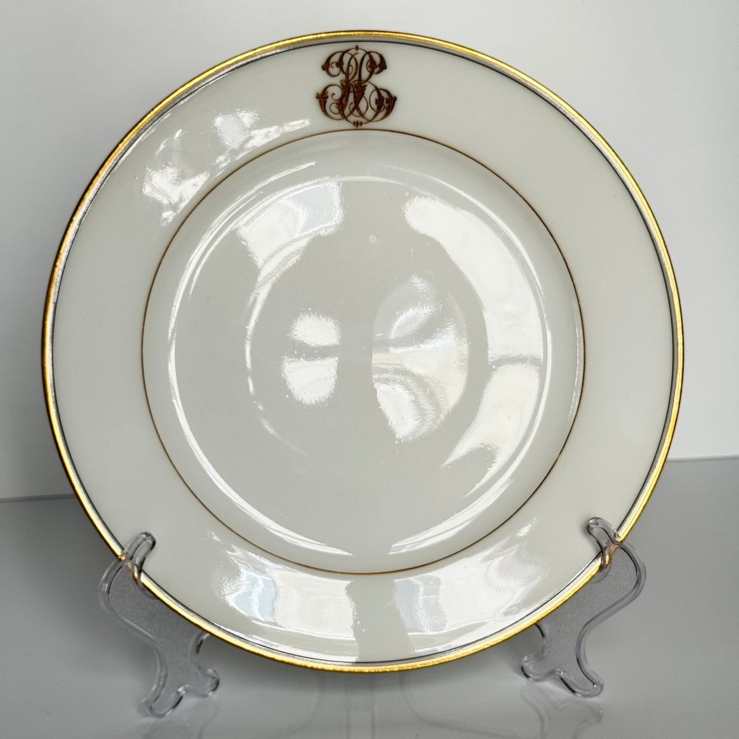 Paris Porcelain Dessert Plate with Monogram | Vieux Paris / Old Paris | Late 19th–Early 20th Century