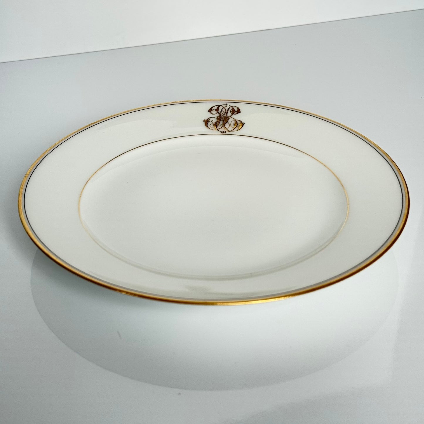 Paris Porcelain Dessert Plate with Monogram | Vieux Paris / Old Paris | Late 19th–Early 20th Century