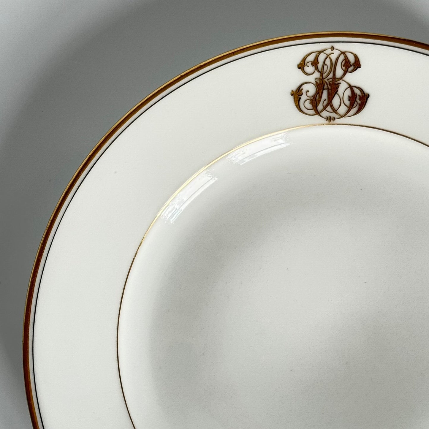 Paris Porcelain Dessert Plate with Monogram | Vieux Paris / Old Paris | Late 19th–Early 20th Century