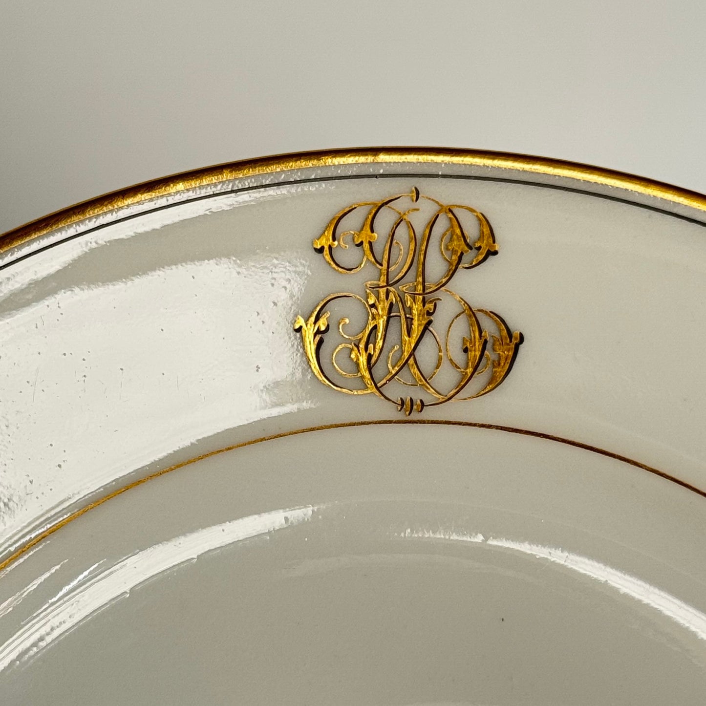 Paris Porcelain Dessert Plate with Monogram | Vieux Paris / Old Paris | Late 19th–Early 20th Century