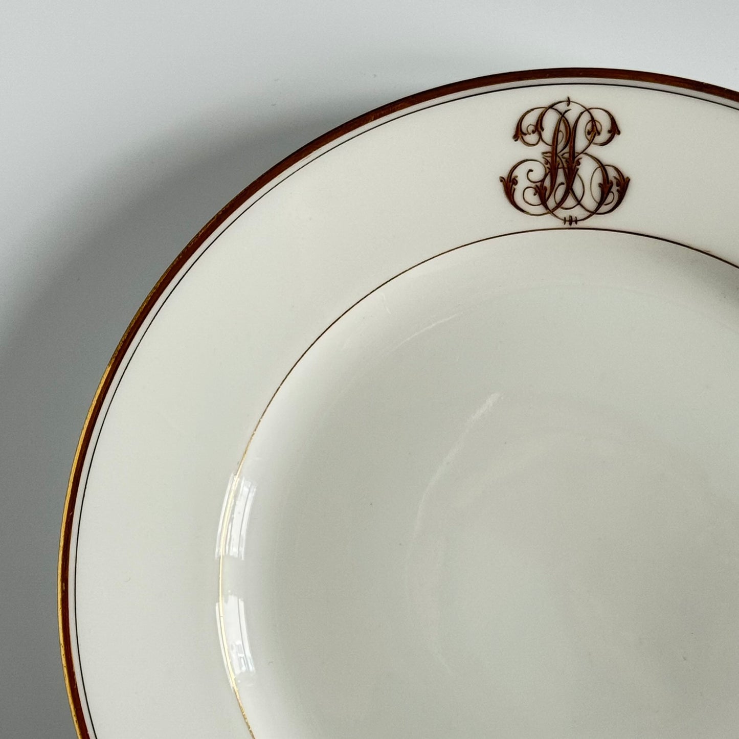 Paris Porcelain Dessert Plate with Monogram | Vieux Paris / Old Paris | Late 19th–Early 20th Century