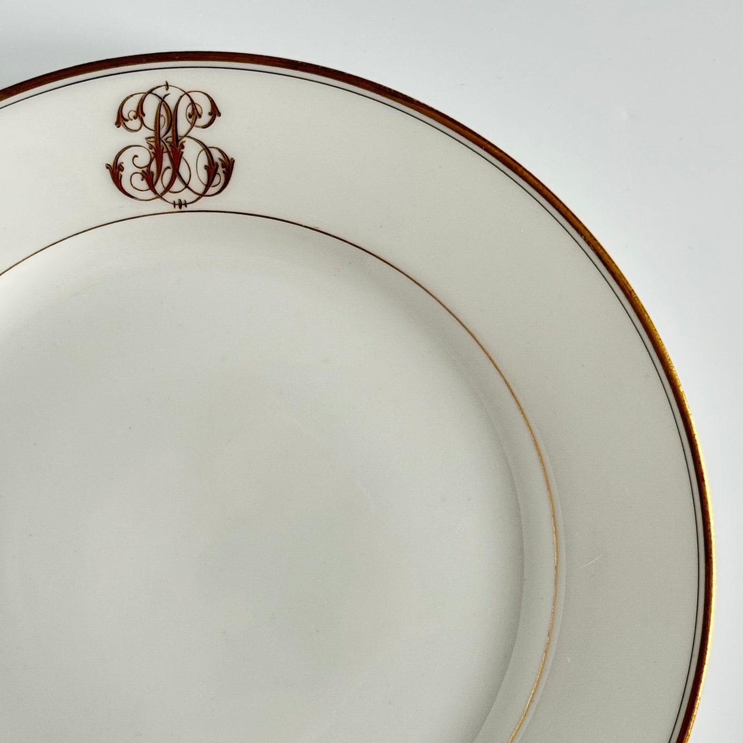 Paris Porcelain Dessert Plate with Monogram | Vieux Paris / Old Paris | Late 19th–Early 20th Century