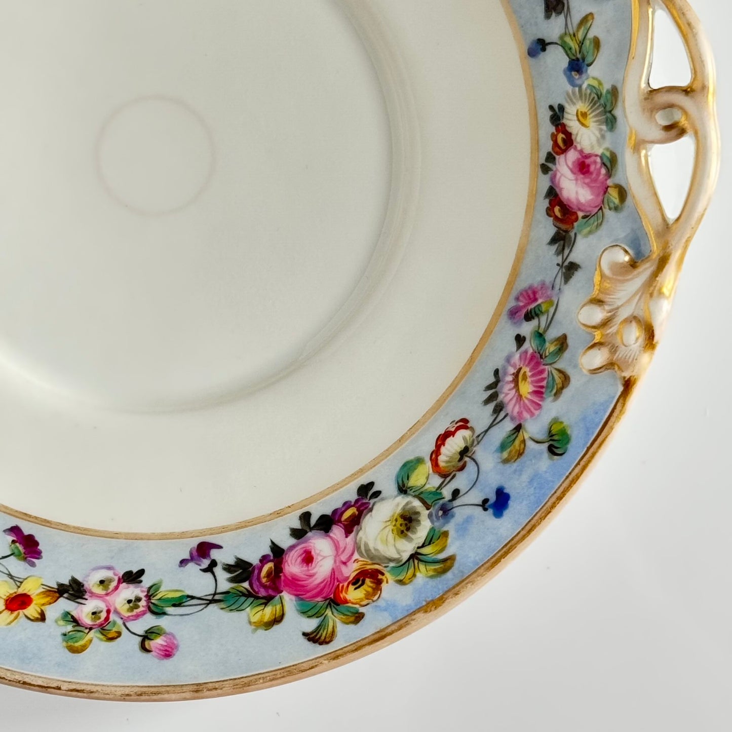 Hand-Painted Paris Porcelain Cake Plate | Vieux Paris / Old Paris | Early 19th Century