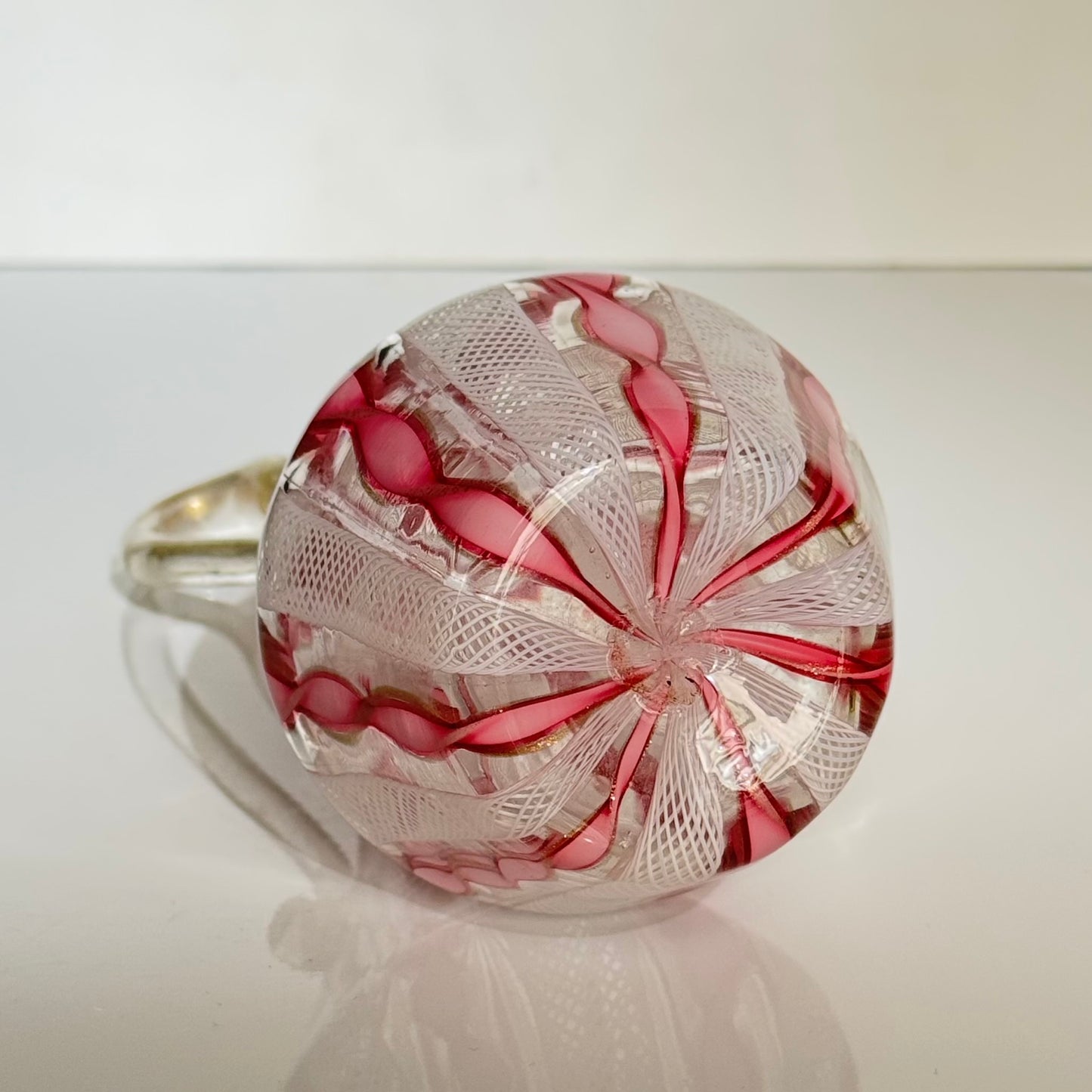 Vase Aiguière en Verre de Murano 2 – Technique Latticino