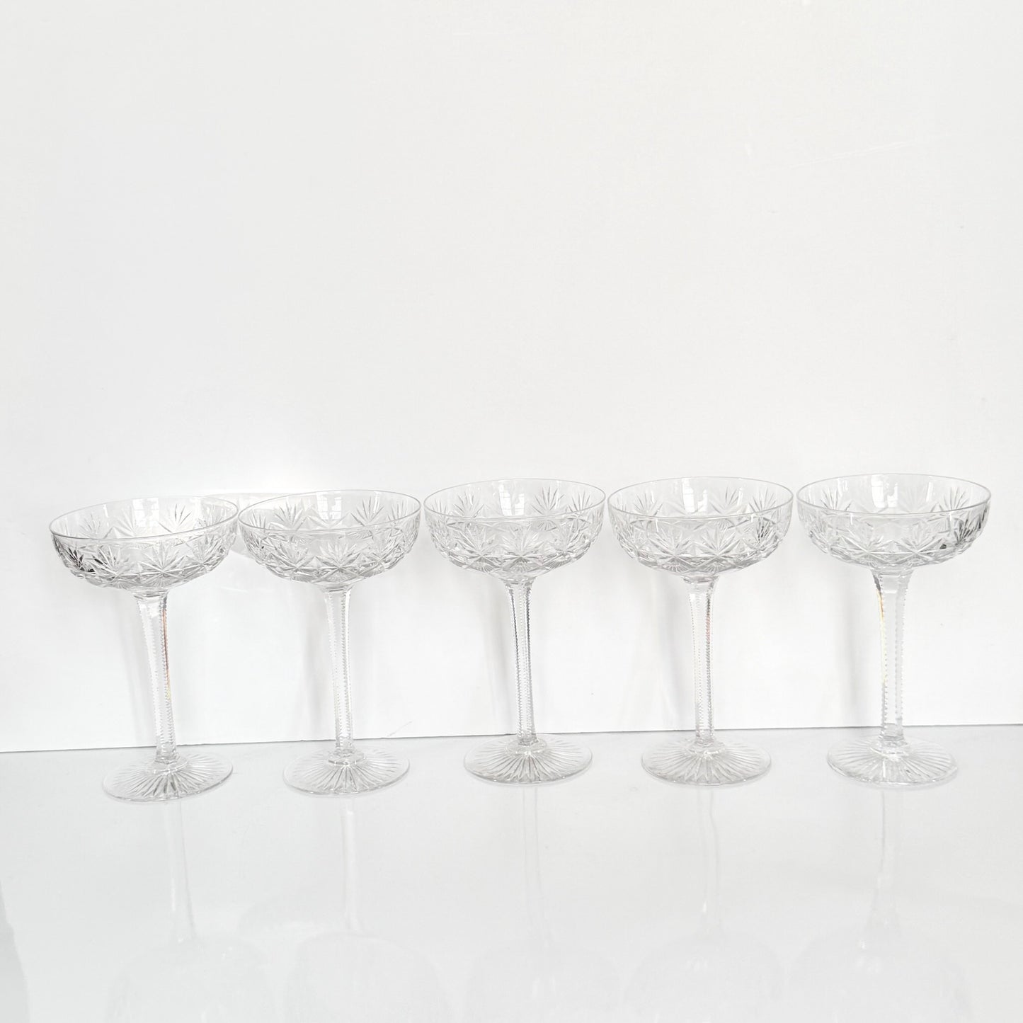 Saint-Louis Crystal Champagne Glass | Gavarni Pattern | Early 20th Century
