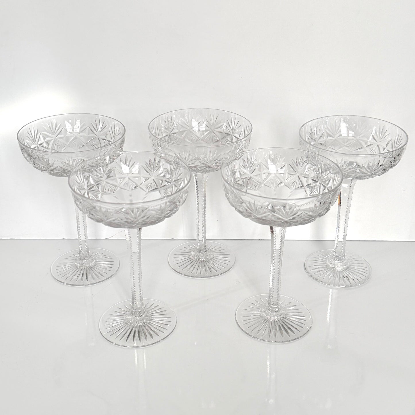 Saint-Louis crystal champagne glass, Gavarni model, early 20th century