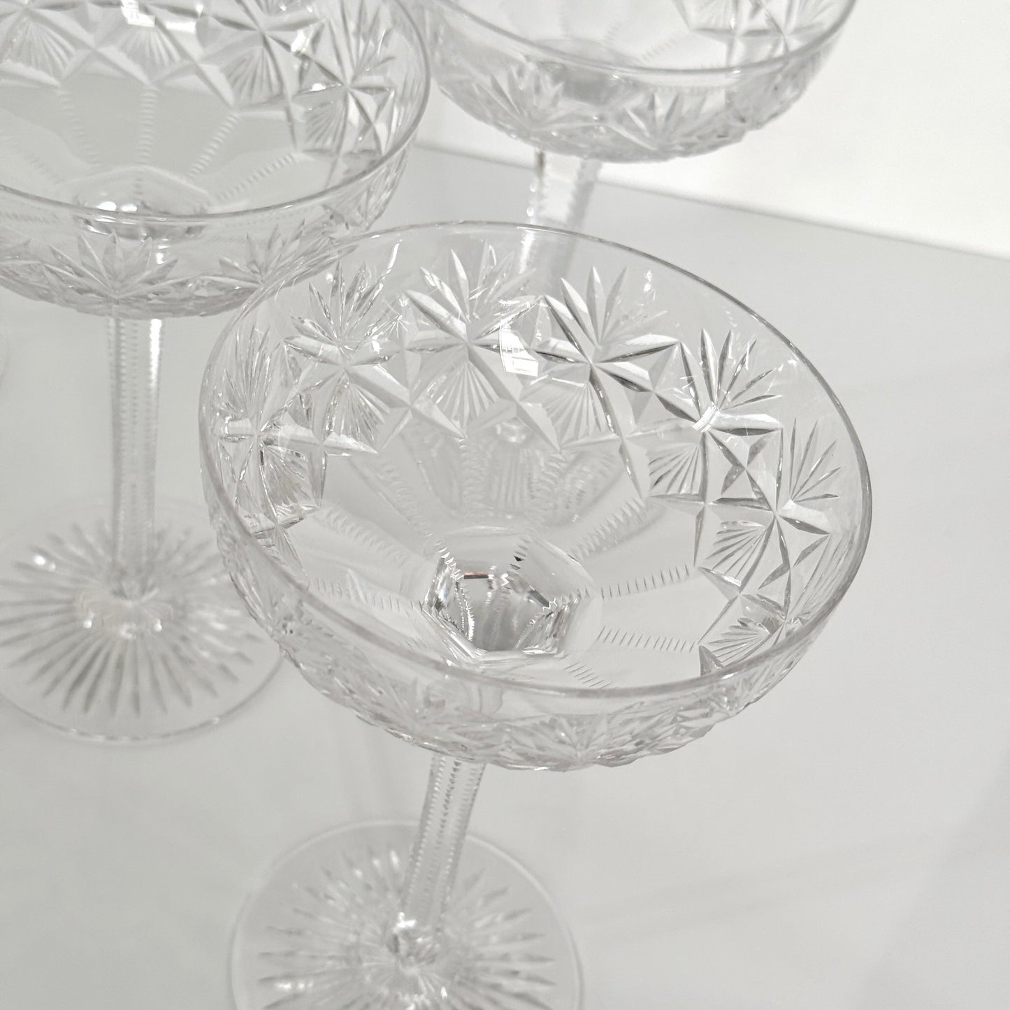 Saint-Louis Crystal Champagne Glass | Gavarni Pattern | Early 20th Century