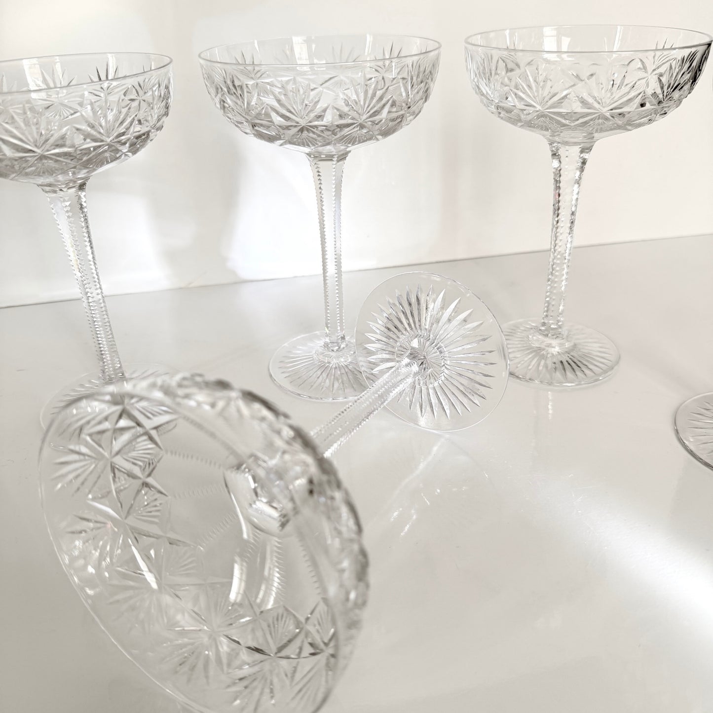 Saint-Louis Crystal Champagne Glass | Gavarni Pattern | Early 20th Century