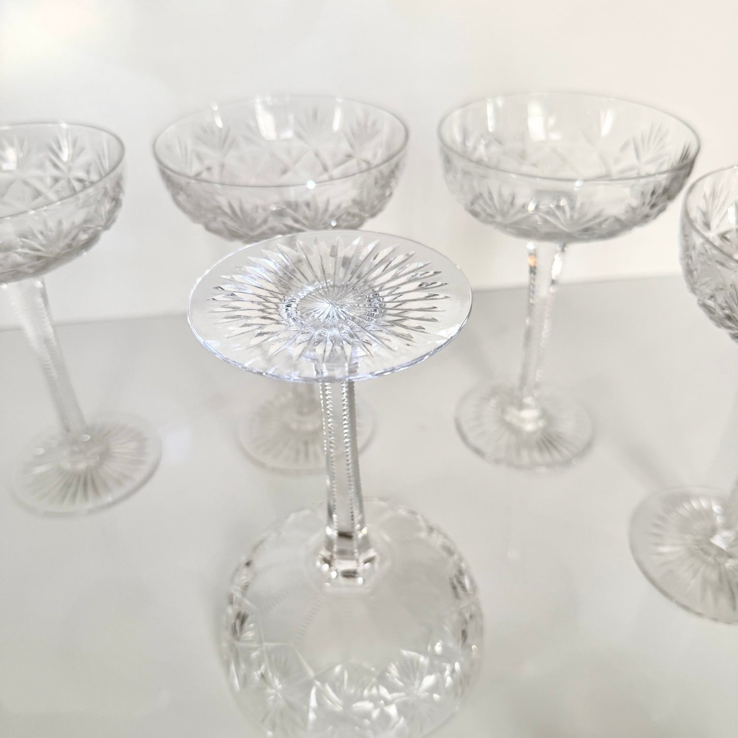 Saint-Louis Crystal Champagne Glass | Gavarni Pattern | Early 20th Century
