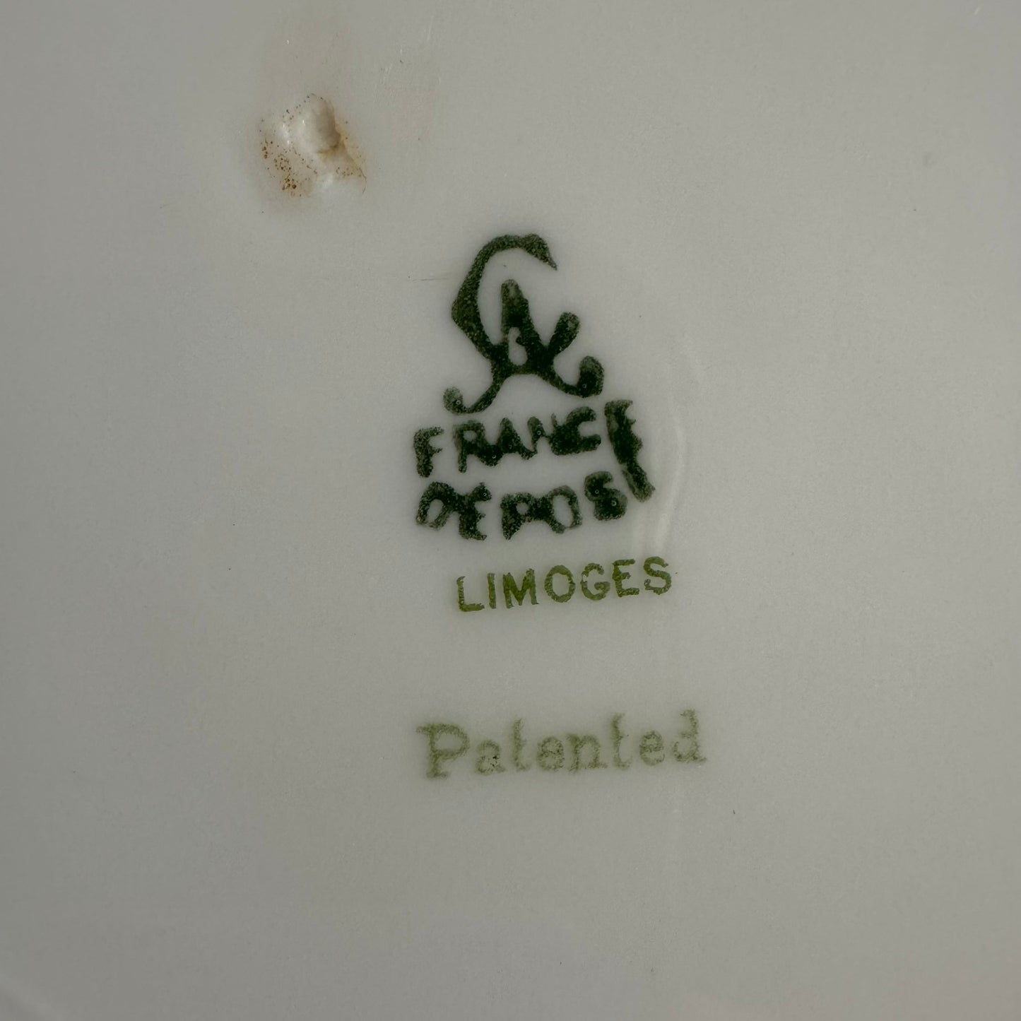 リモージュ磁器 デザートプレート 2枚セット Ahrenfeldt（アーレンフェルト）｜リボンと花のガーランド装飾 ｜19世紀末〜20世紀初頭 フランス