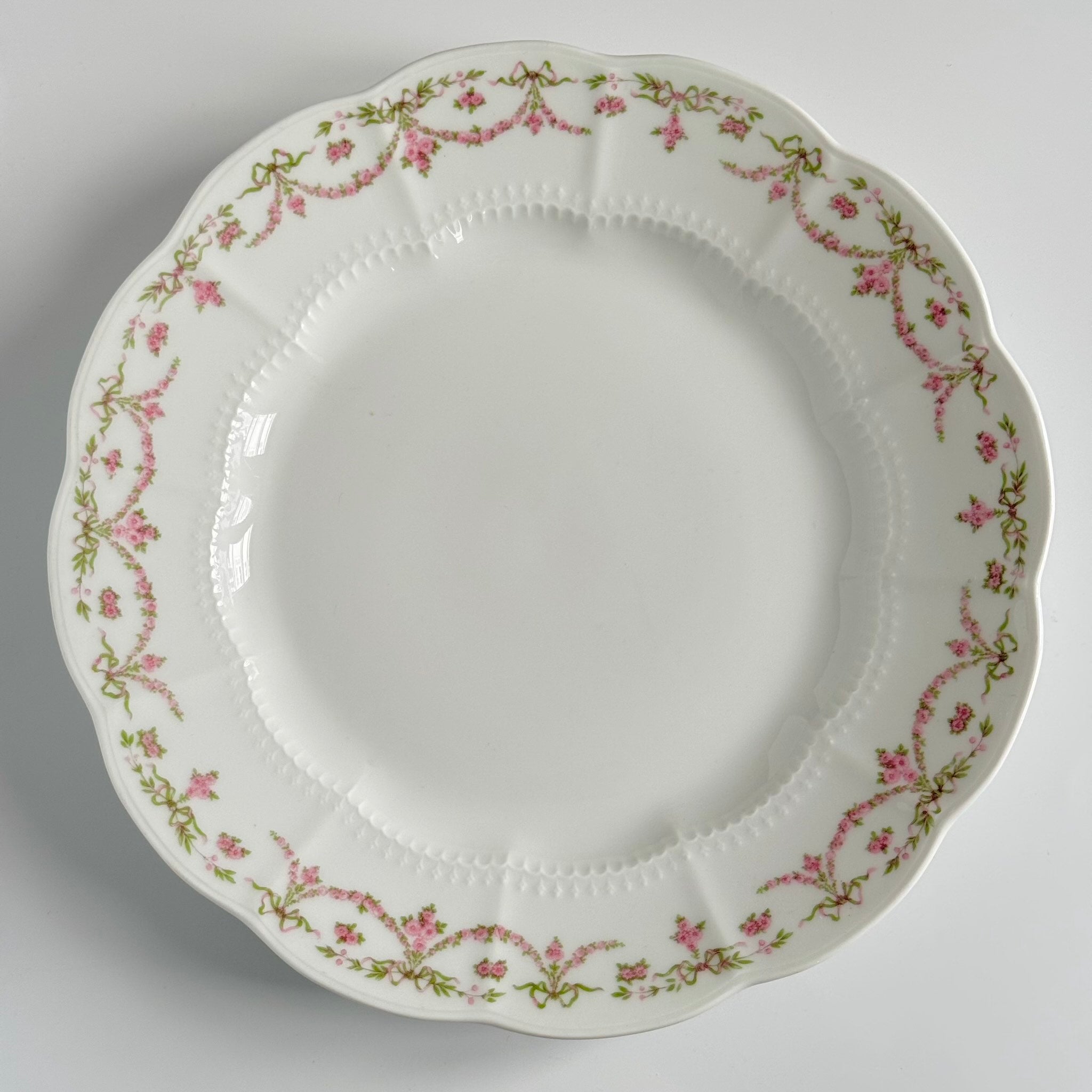 Ahrenfeldt Limoges Porcelain Serving Platter with Ribbon and