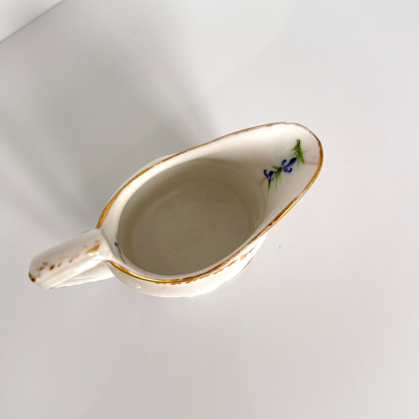 Antique Clignancourt Porcelain Milk Jug – 18th Century Floral Garlands