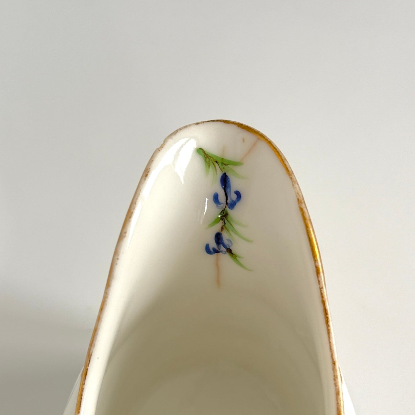 Antique Clignancourt Porcelain Milk Jug – 18th Century Floral Garlands