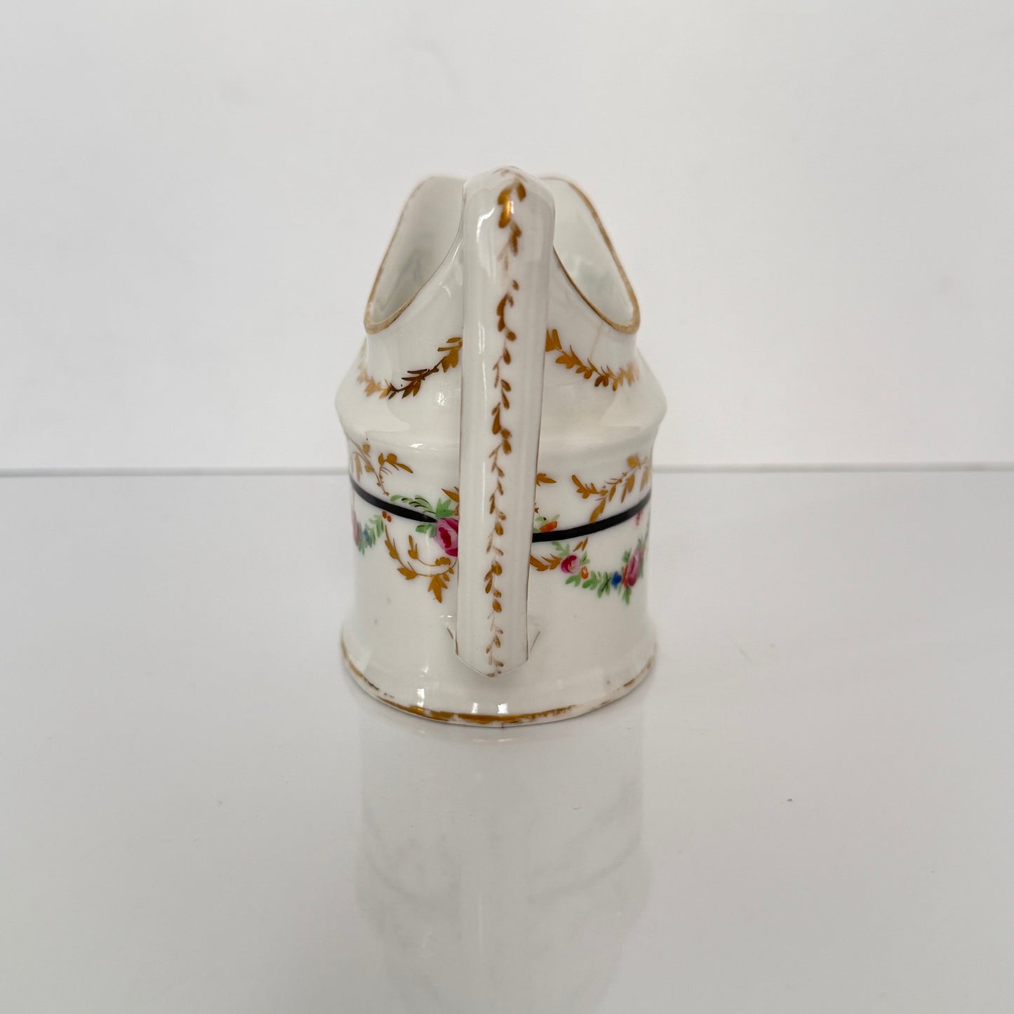Antique Clignancourt Porcelain Milk Jug – 18th Century Floral Garlands