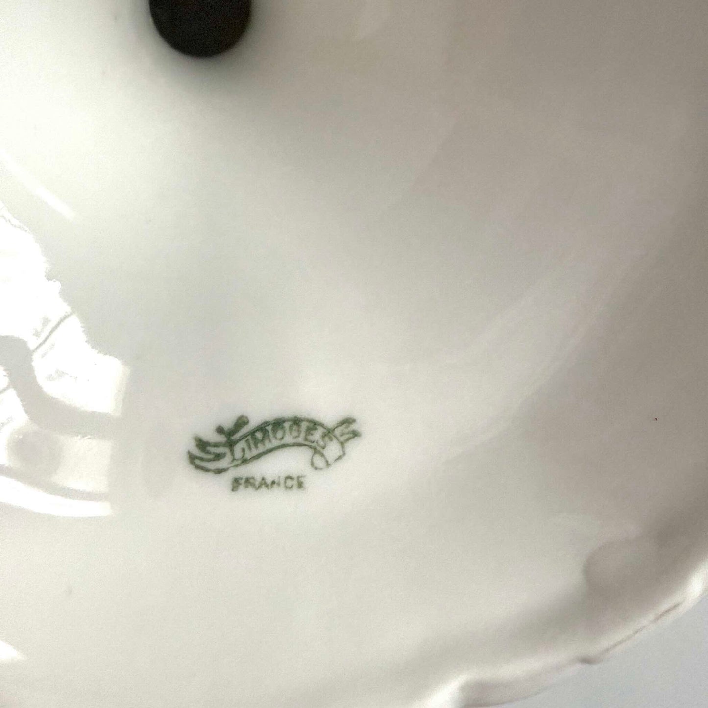 Compotier Ancien sur Piédouche en Porcelaine de Limoges – Roses & Or