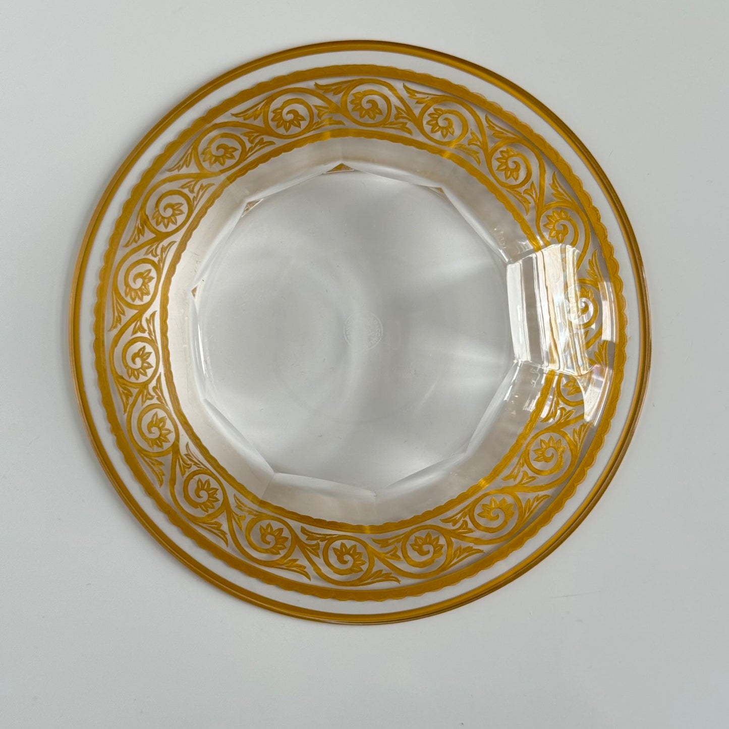 Baccarat Crystal Vide Poche – Gold Arabesque Border