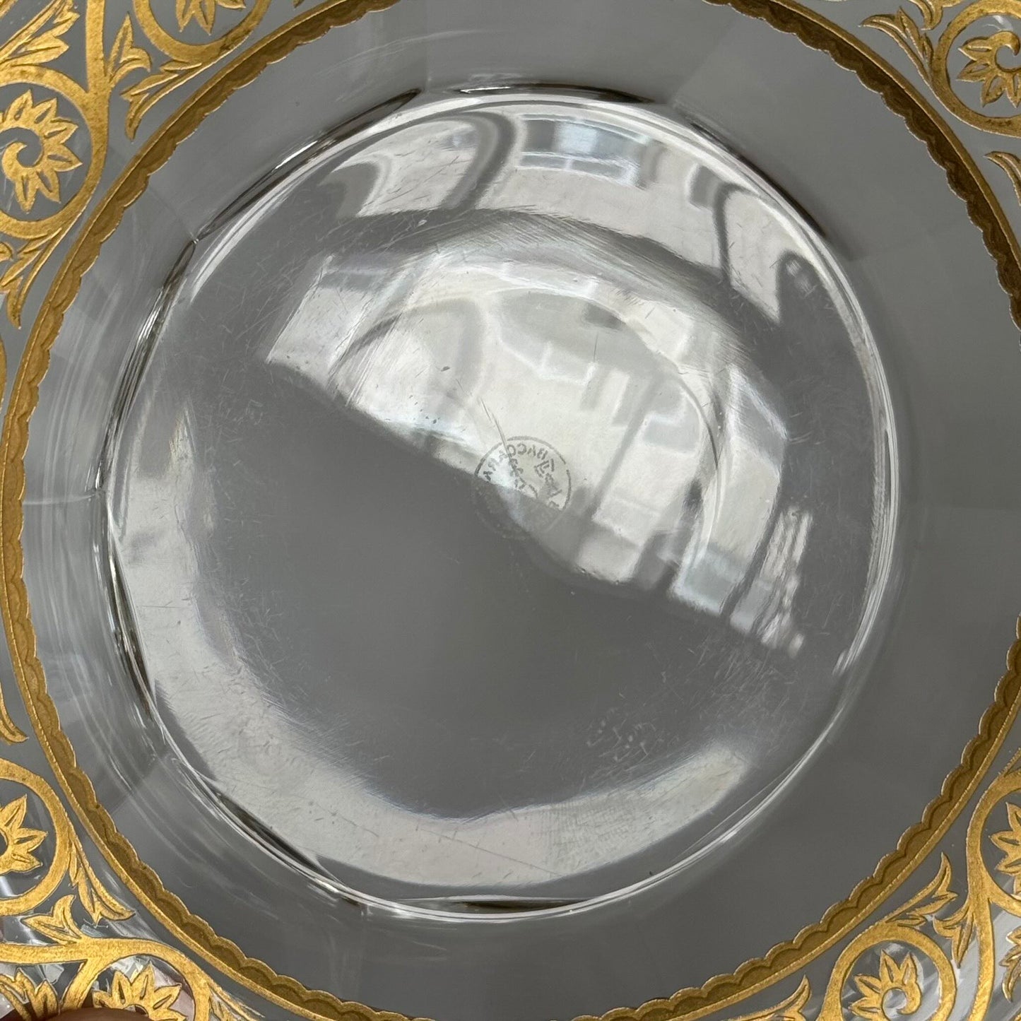 Baccarat Crystal Vide Poche – Gold Arabesque Border