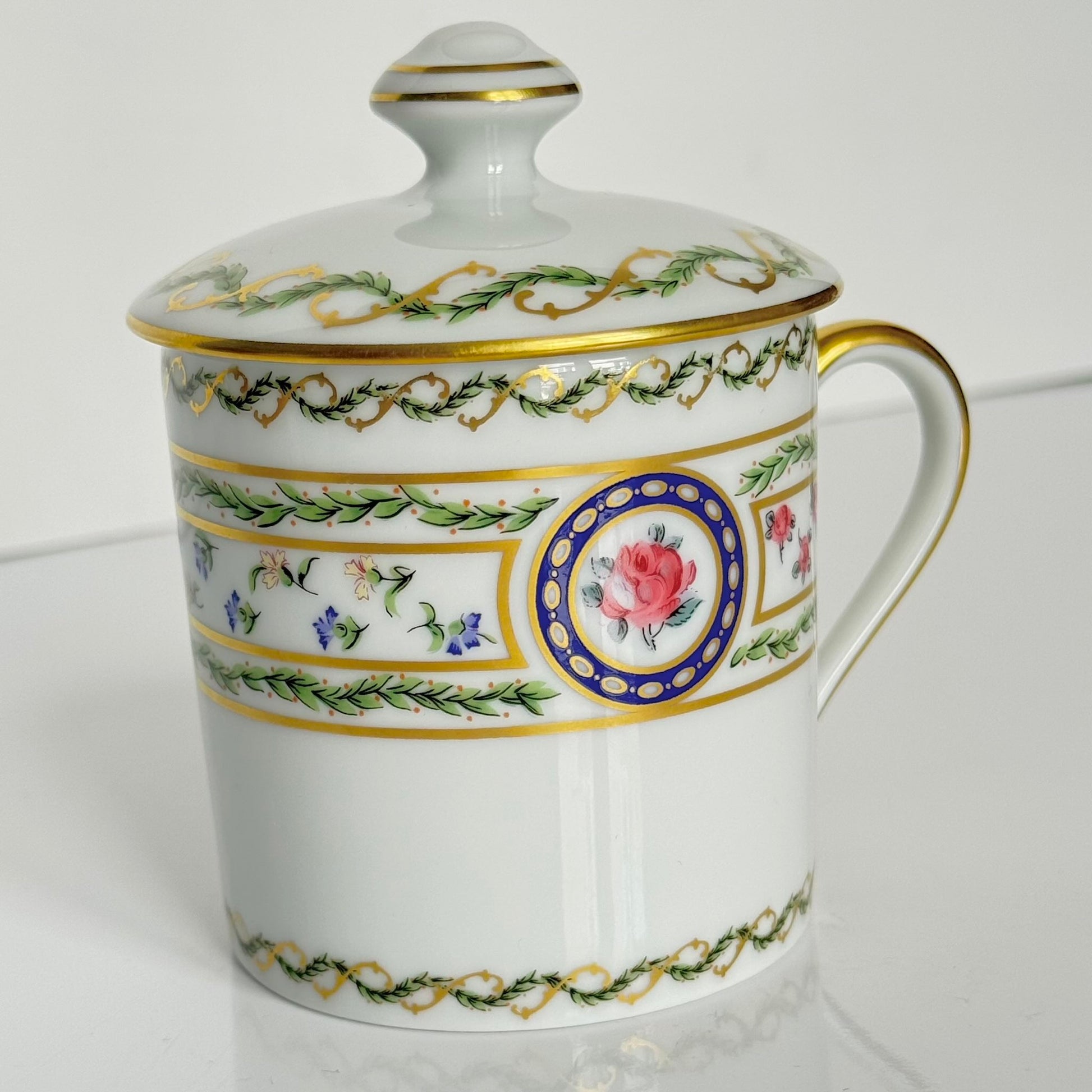 Haviland Limoges porcelain chocolate pot, Louveciennes pattern.