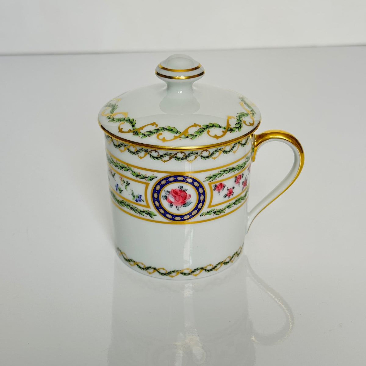 Haviland Limoges porcelain chocolate pot, Louveciennes pattern.