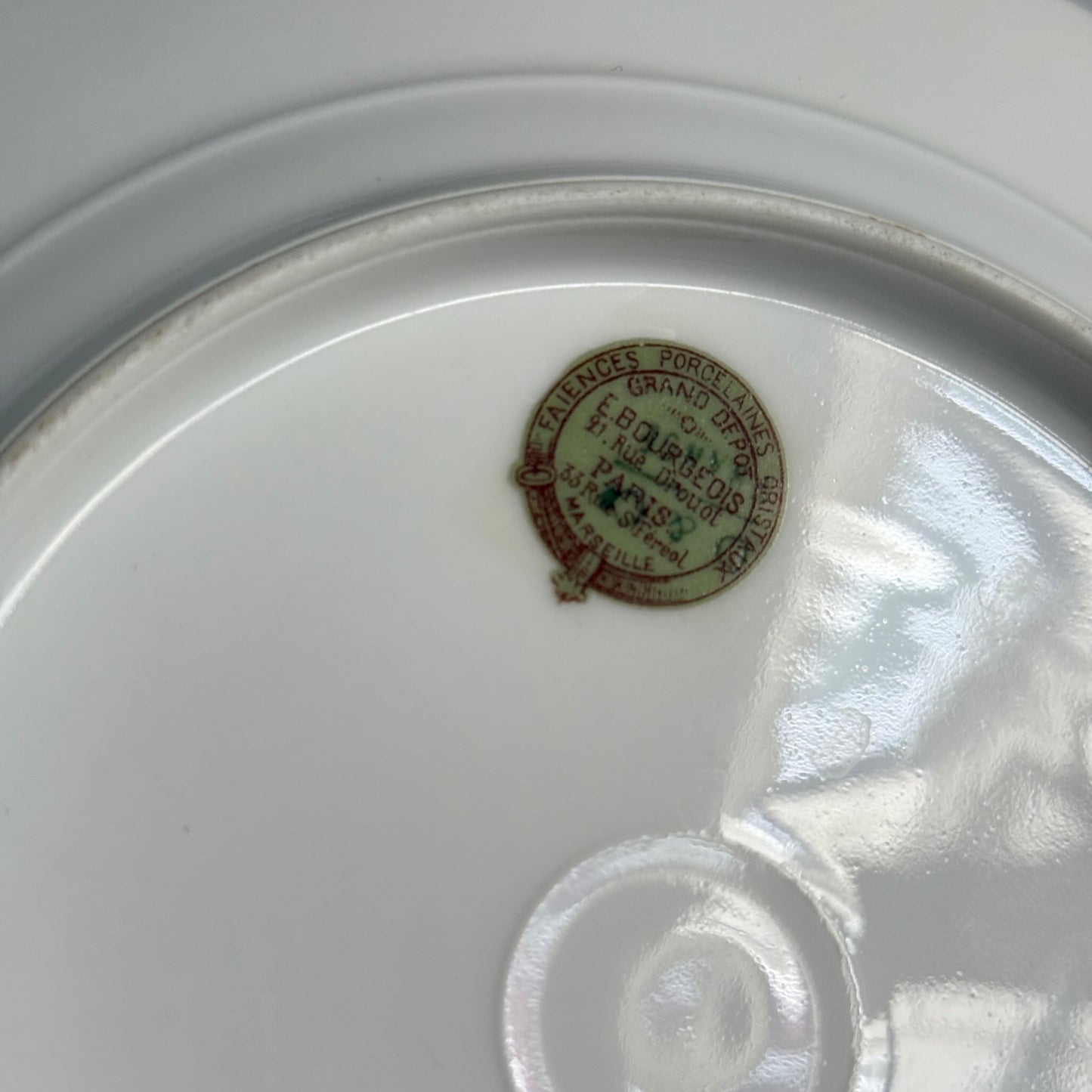 リモージュ磁器 デザートプレート ガーランド＆リボン模様「オールド・ベルナルド」D&C（デリニエール＆シー）19世紀末 フランス