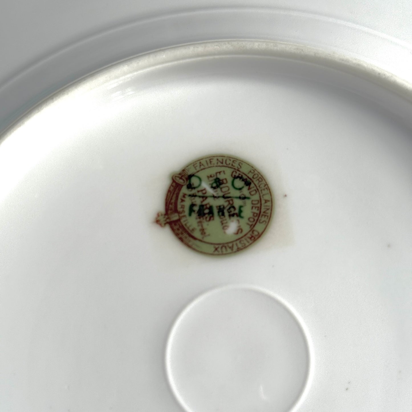 リモージュ磁器 デザートプレート ガーランド＆リボン模様「オールド・ベルナルド」D&C（デリニエール＆シー）19世紀末 フランス