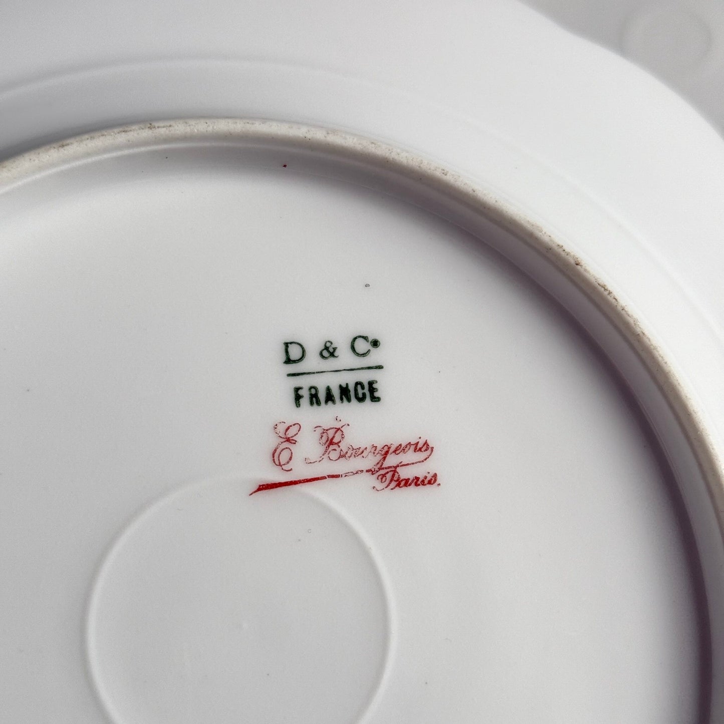 リモージュ磁器 デザートプレート ガーランド＆リボン模様「オールド・ベルナルド」D&C（デリニエール＆シー）19世紀末 フランス