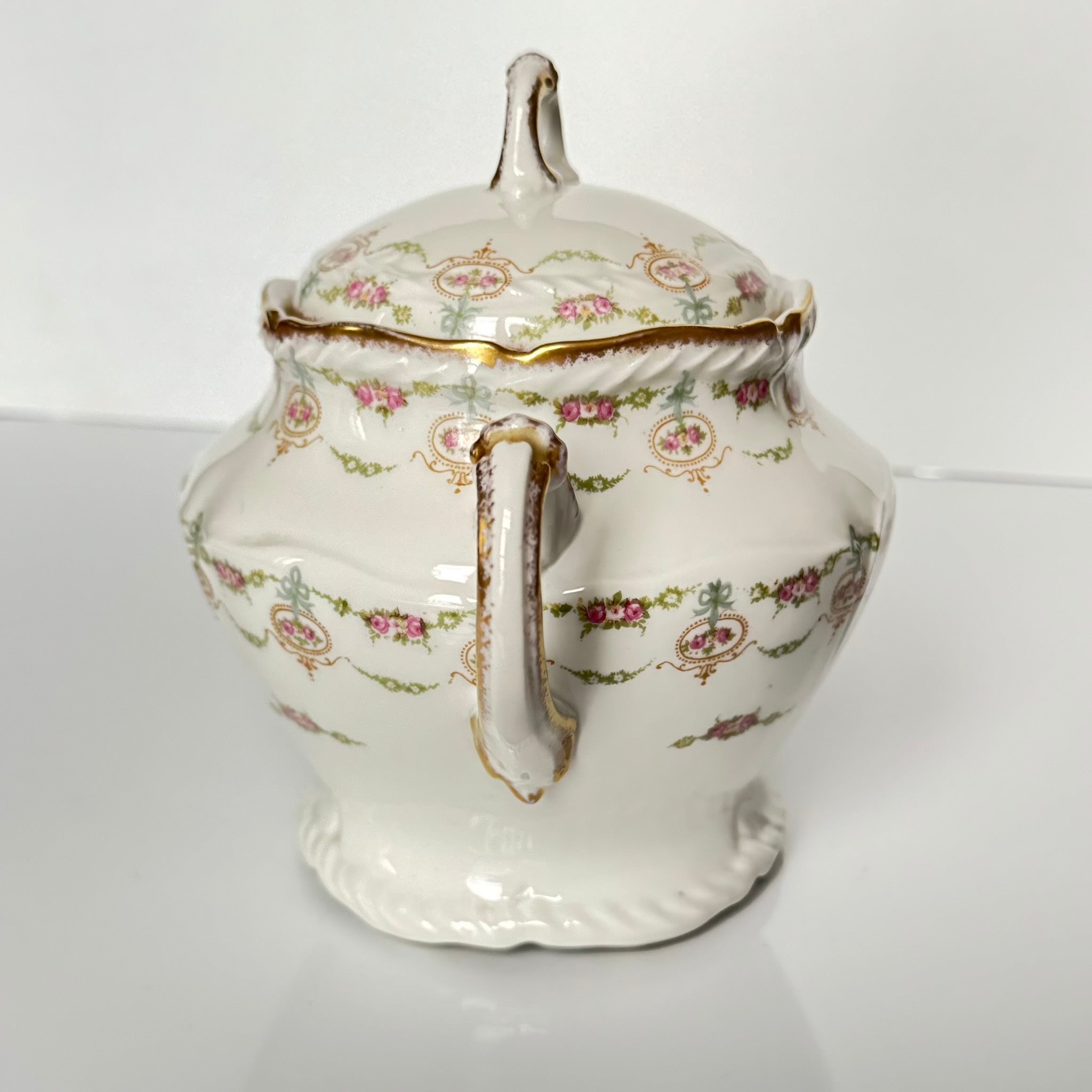 Théière/Cafetière et Pot à Sucre en Porcelaine de Limoges | Décor