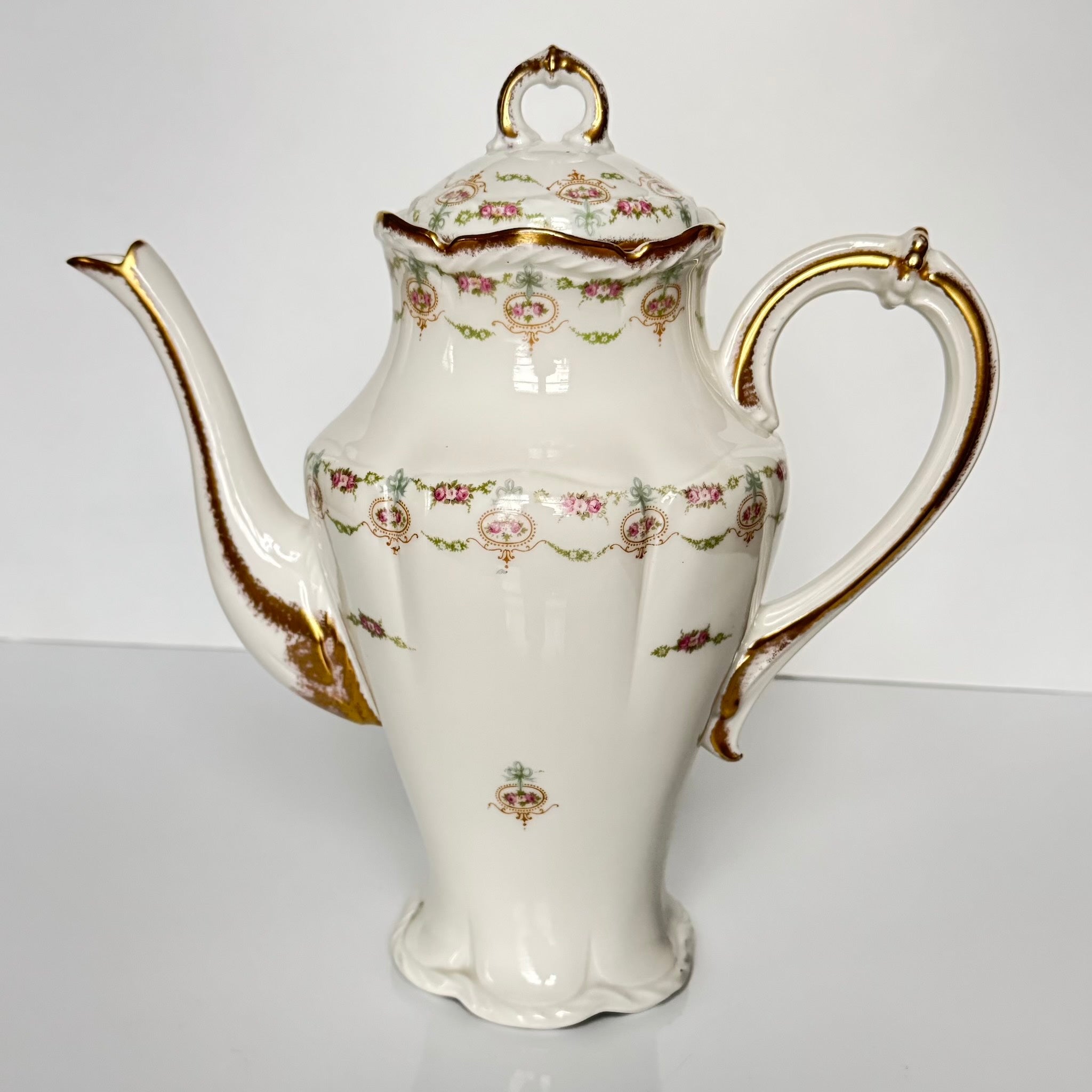 Théière/Cafetière et Pot à Sucre en Porcelaine de Limoges | Décor