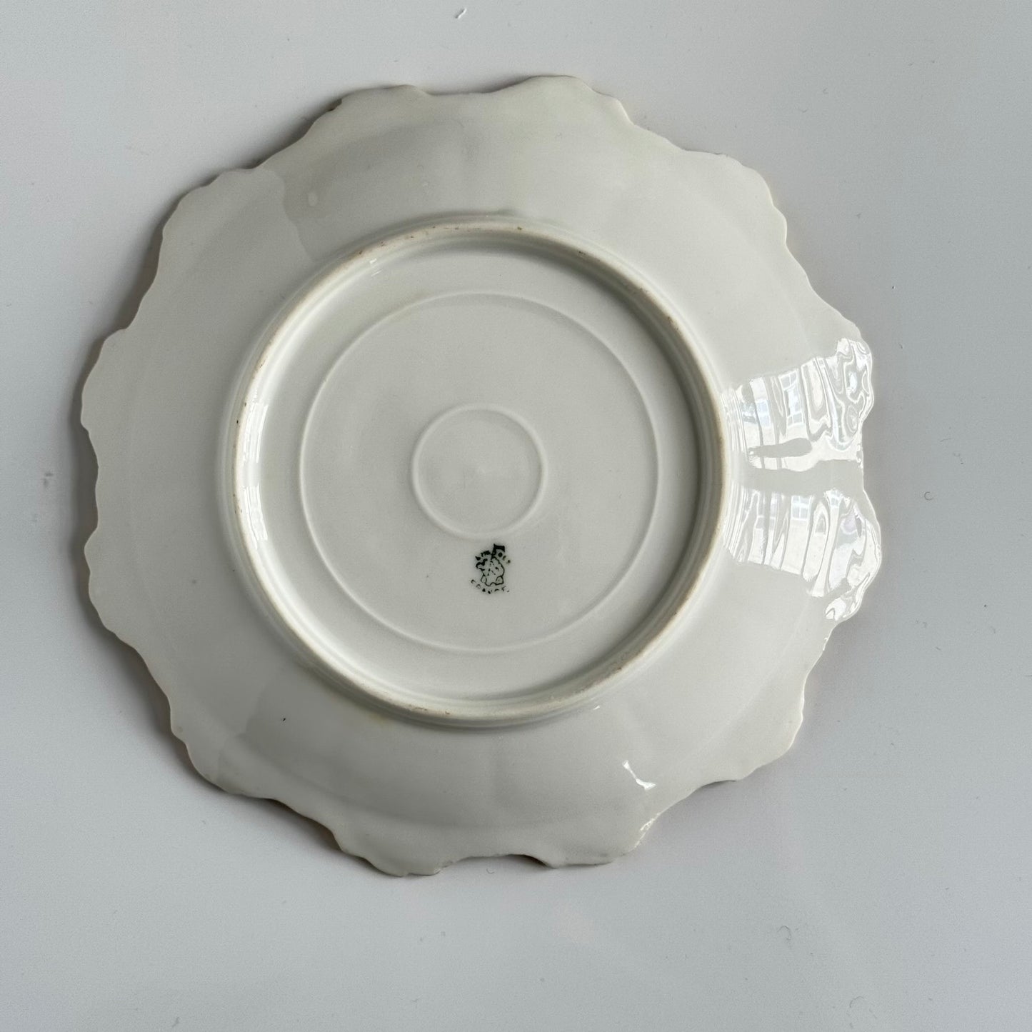 Limoges Dessert Plate with Ribbons and Roses Motif | Early 20th Century