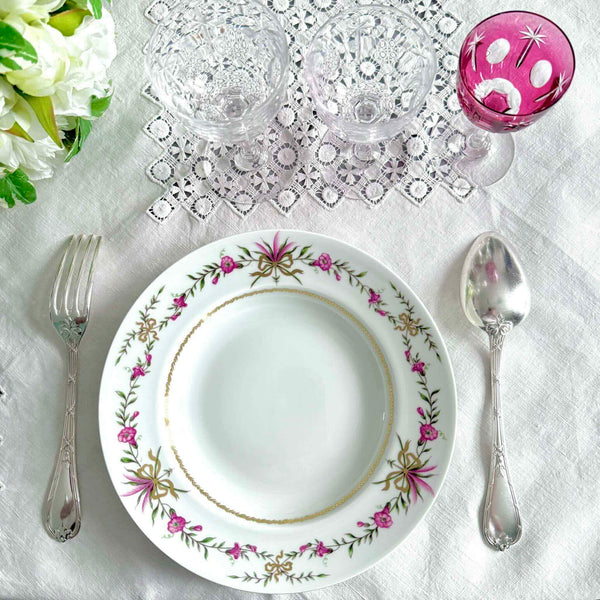 レイノー・リモージュ ブーゲンビリア 皿　4枚 raynaud-limoges-soup-plates-