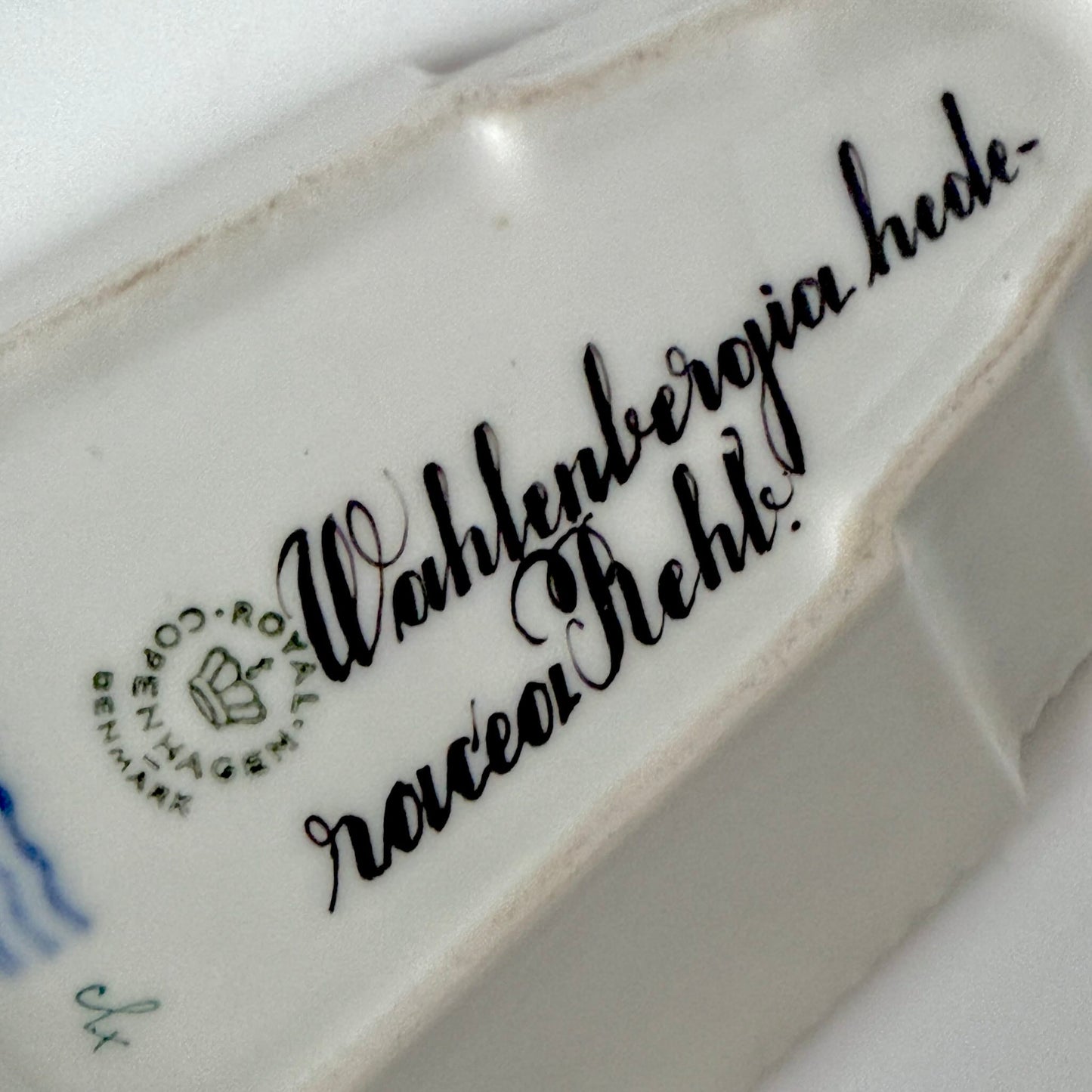 ロイヤルコペンハーゲン「フローラ ダニカ/Flora Danica」手描きオブロングディッシュ | デンマーク、1967年