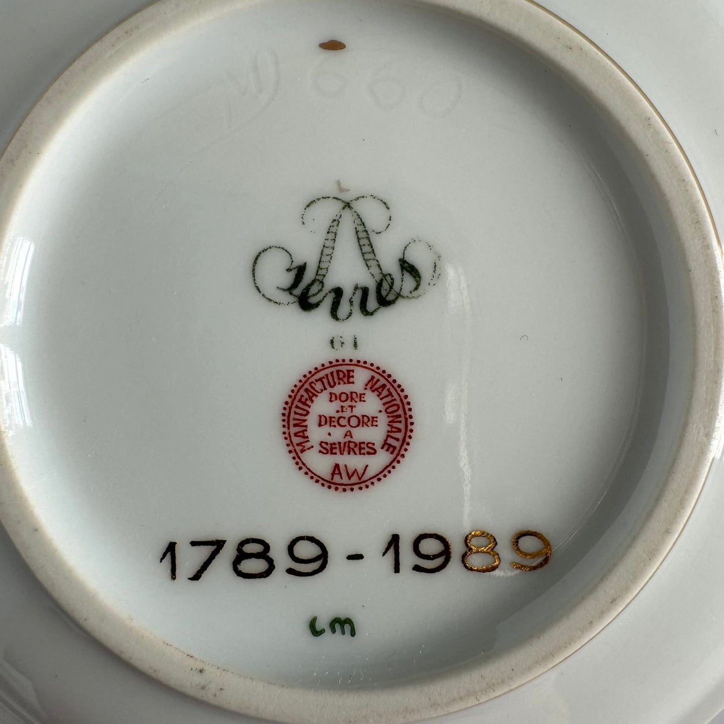 Coupelle commémorative en porcelaine de Sèvres | Bicentenaire de la Révolution française | 1989