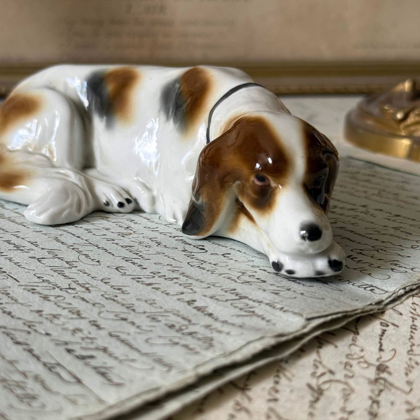 Vintage Goebel Porcelain Hunting Dog Figurine – Circa 1935