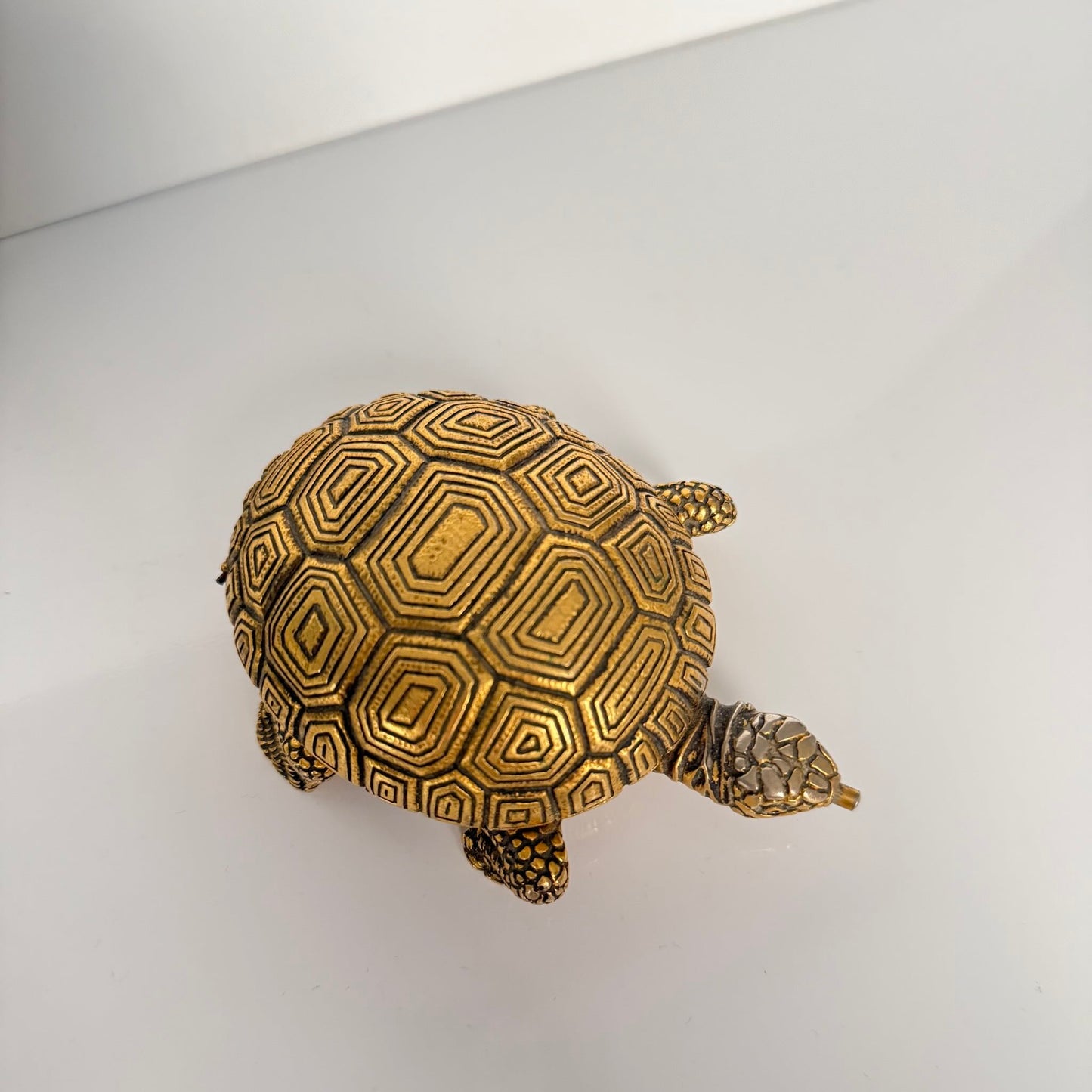 Pendulette Réveil Vintage Lancel en Bronze Doré – Modèle Tortue "8 Jours"