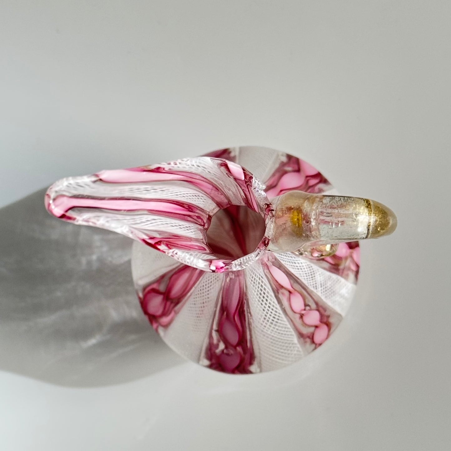 Vase Aiguière en Verre de Murano 2 – Technique Latticino