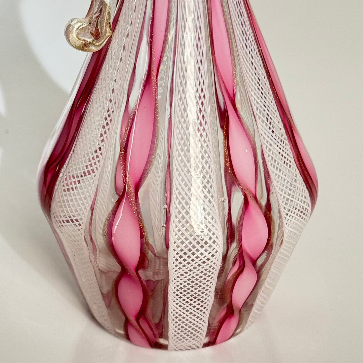 Vase Aiguière en Verre de Murano 2 – Technique Latticino