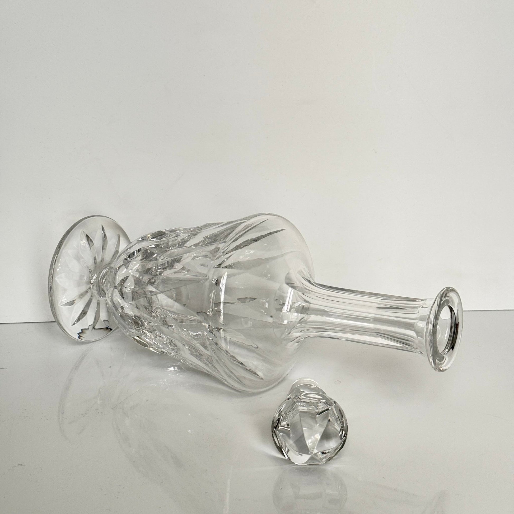 Saint-Louis crystal decanter with stopper, beautiful cut crystal similar to Stella model