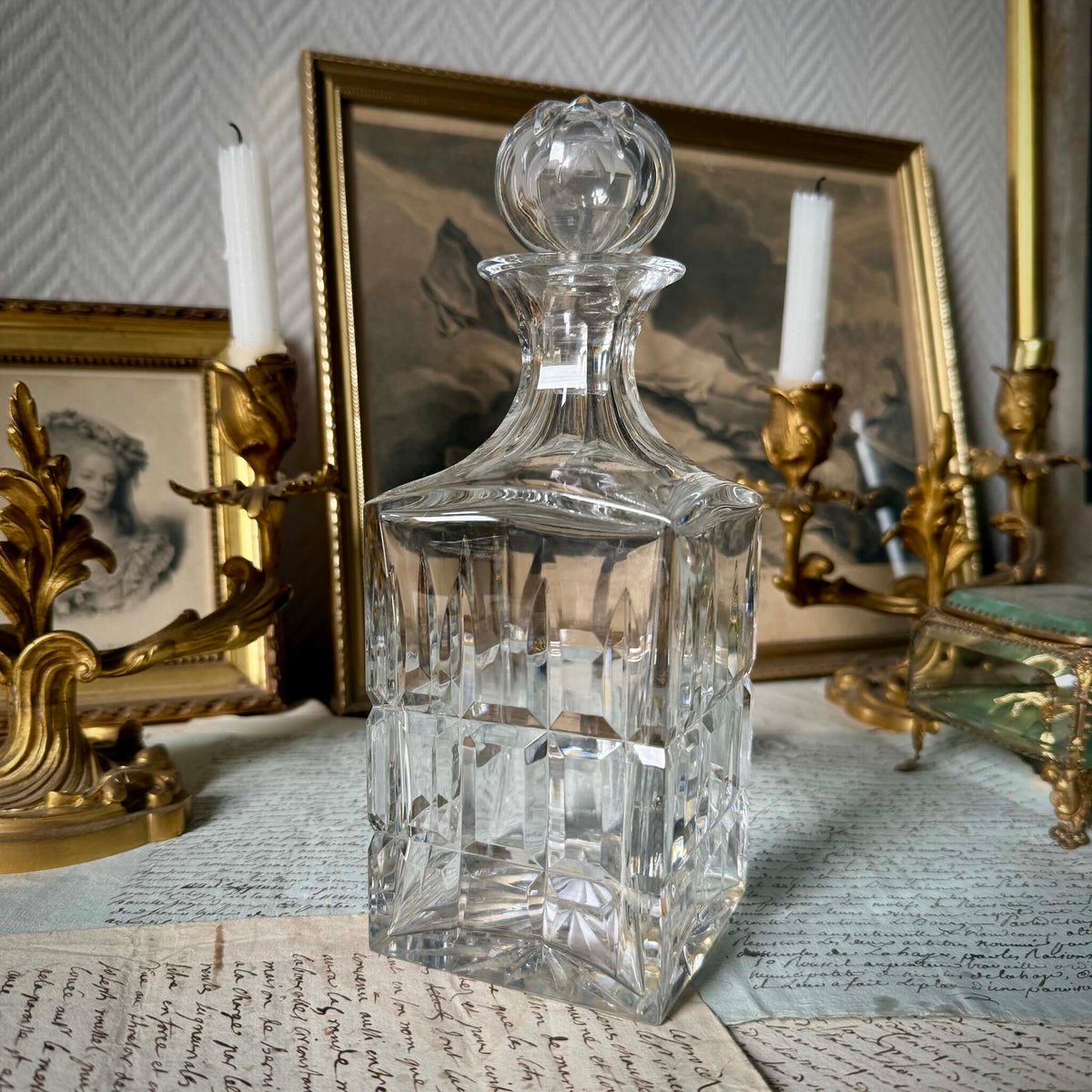Vintage Saint-Louis Crystal Whiskey Decanter – Manhattan Model