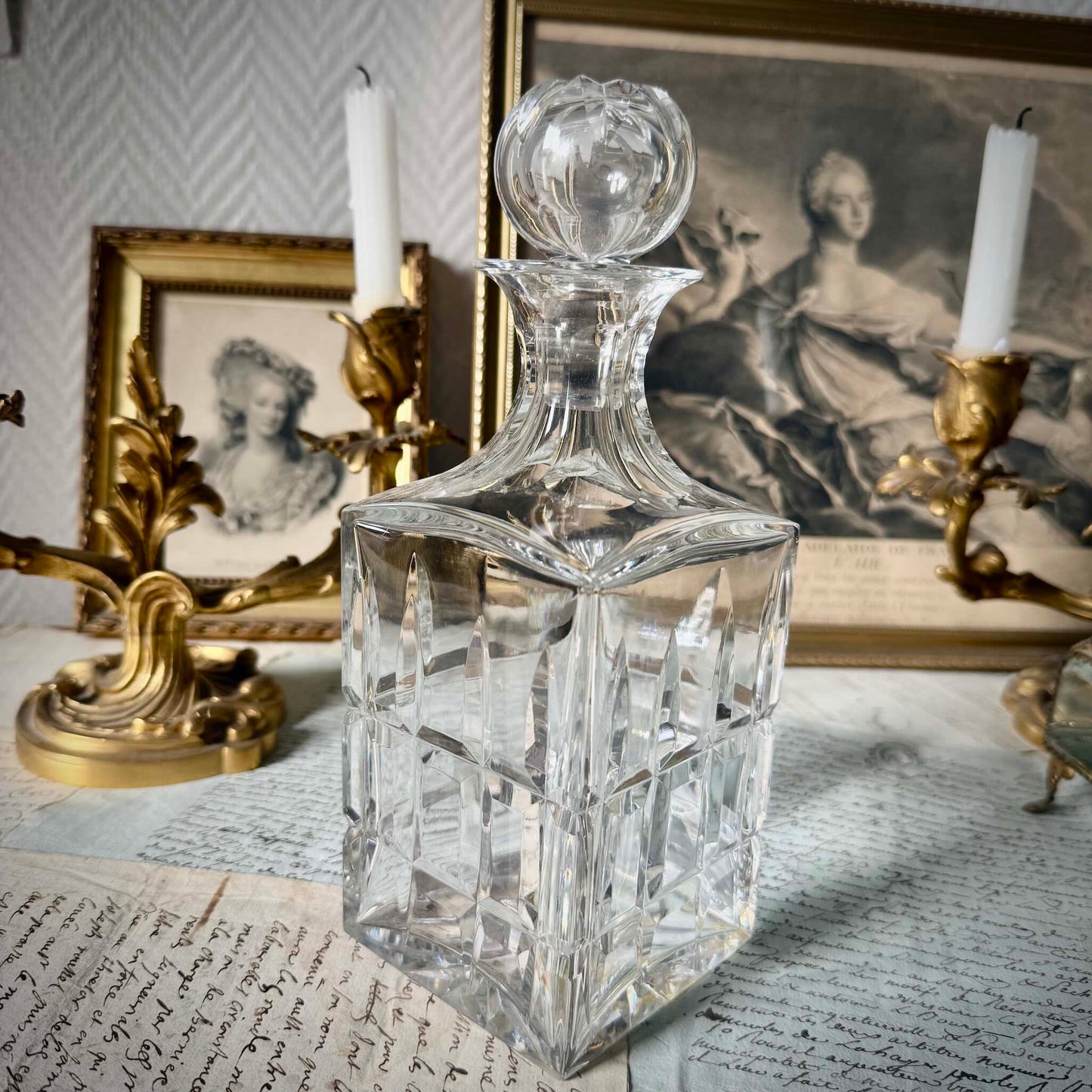 Vintage Saint-Louis Crystal Whiskey Decanter – Manhattan Model